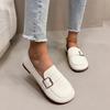 Damskie Buty Klamra Pasek Damskie Płaskie Modne Okrągły Nosek Codzienne Płaskie Buty Gorąca Wyprzedaż Duże Rozmiary Jednolite Płaskie Niskie Obcasy