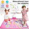 90x70cm Unicorn Music Mat Kid Toddler Mat Piano Keyboard and Drum 2 In 1 Toys Dance Mat 8 Instruments Sound Educational Toys