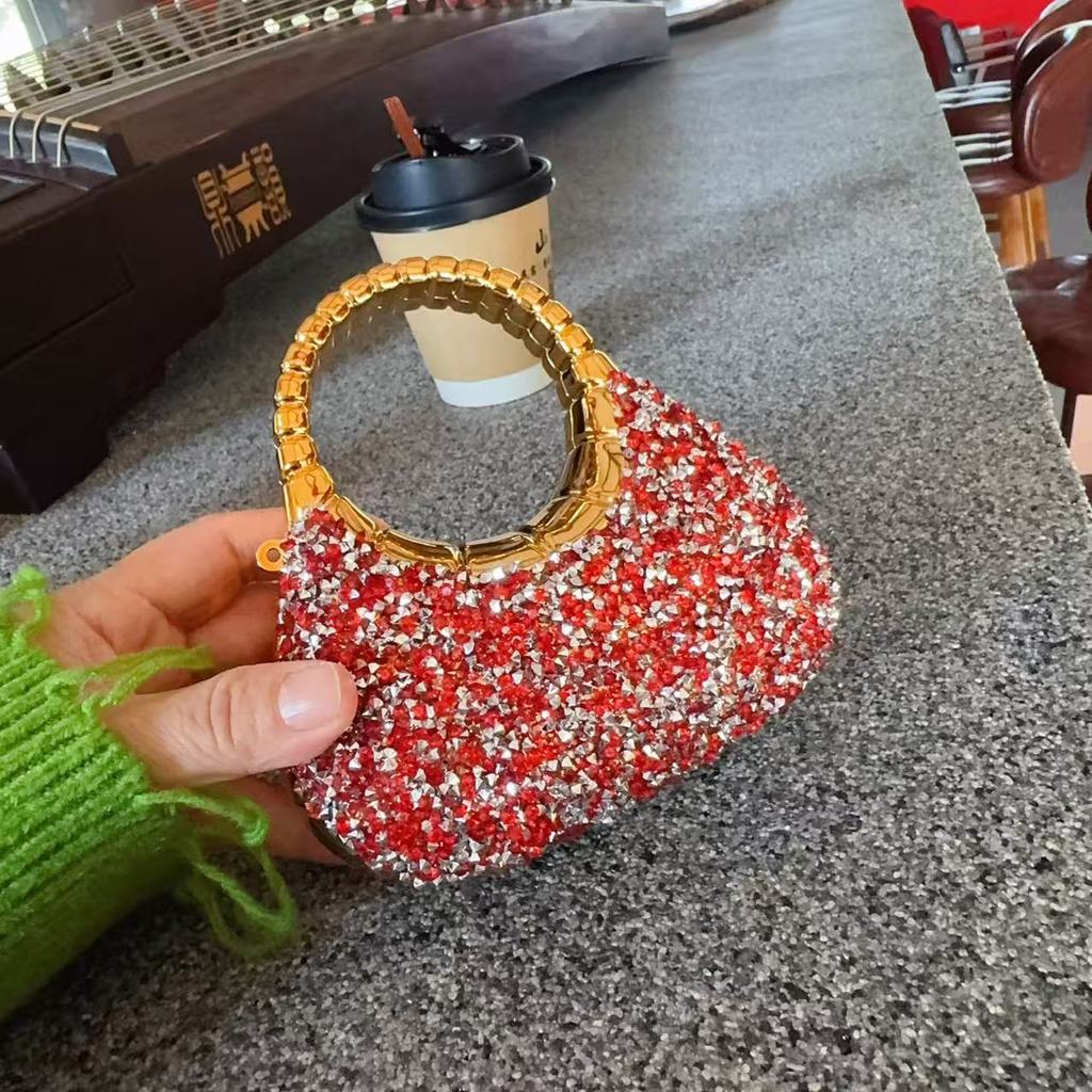 Acrylic Mini Childrens Clutch Bag With Rhinestone Embellishments For Daily Use