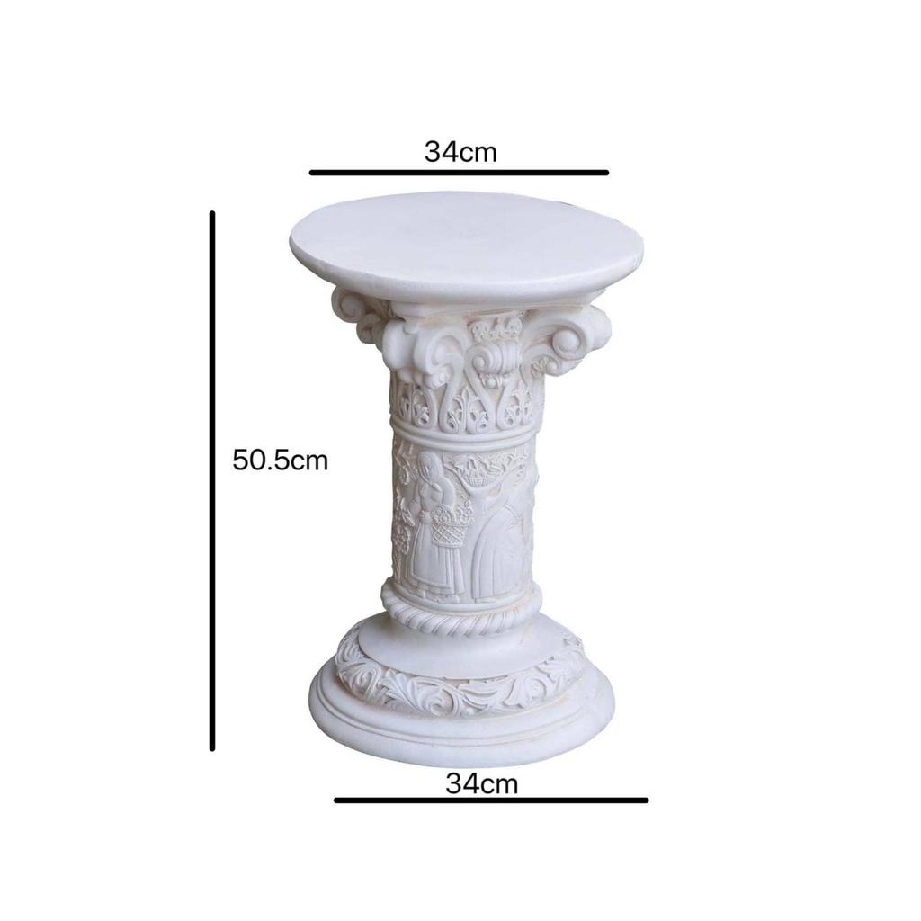 Roman Column Pedestal Freestanding Ornate Stand Vintage Style Classical