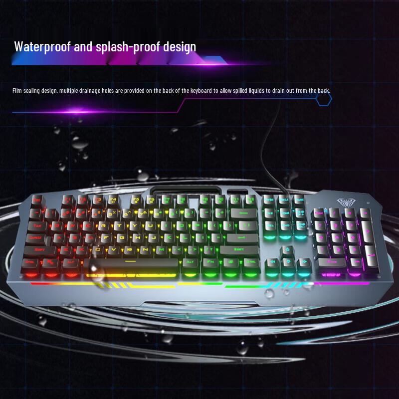 AULA F3010 Mechanical Feel Wired Keyboard and Mouse Combo