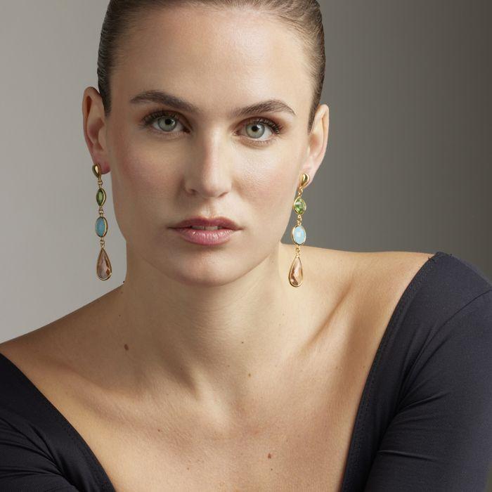 Luxenter Boucles d'oreilles finition or jaune 18 carats - Donnty