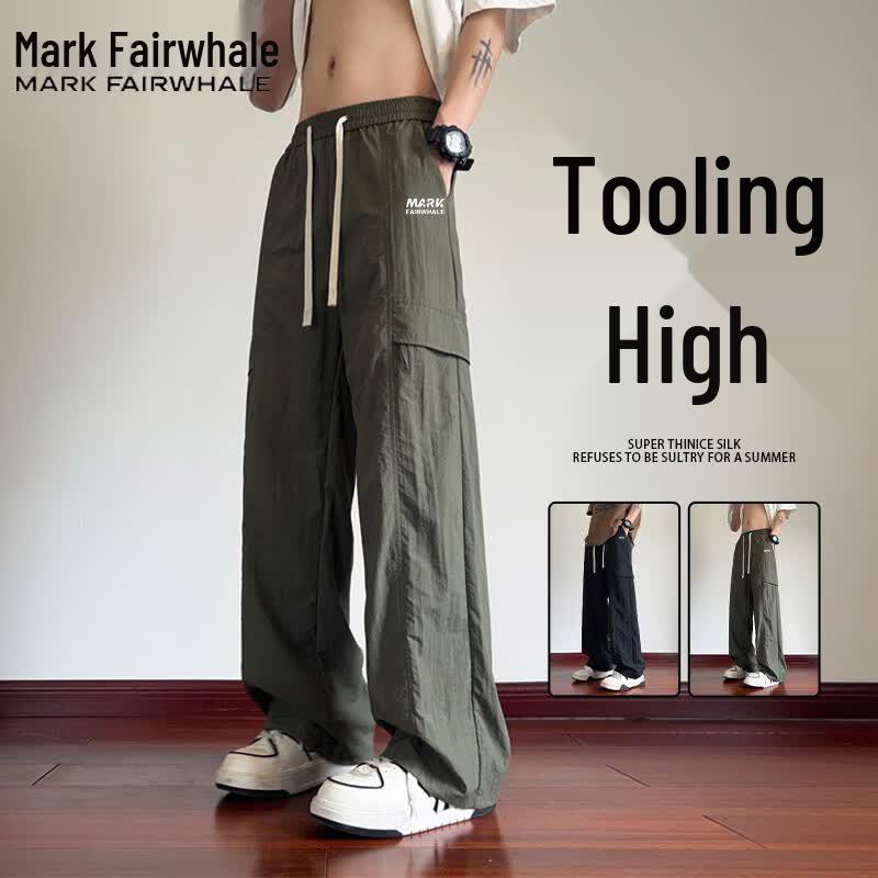 Mark Fairwhale Men s Summer Loose Straight-Leg Outdoor Sport Pants L зелёный