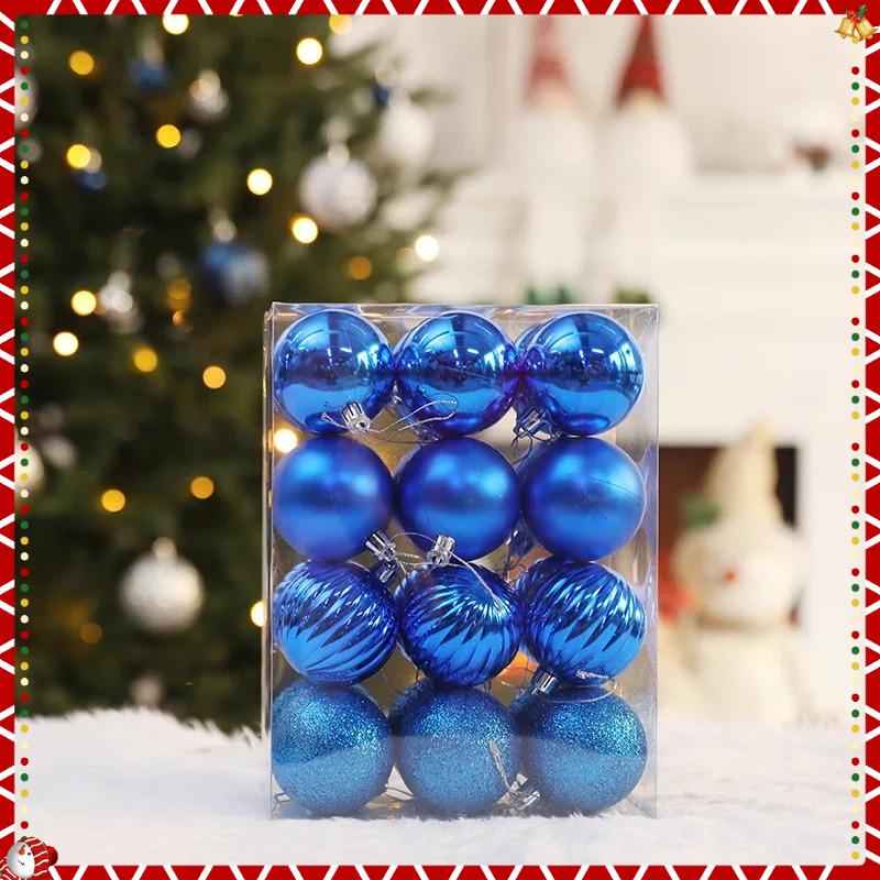 24pc Christmas Balls Decoration Pendant Set 4cm Colorful Ball Christmas Tree Decoration Ball  Festive Atmosphere Christmas Ball