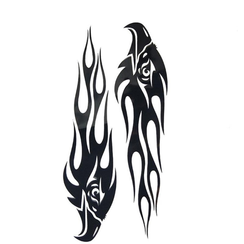 

Flame Sticker Cool Styling Universal Fits Motorcycle Car Label Car Decoration DIY Warning Safety Reflector Strips красный