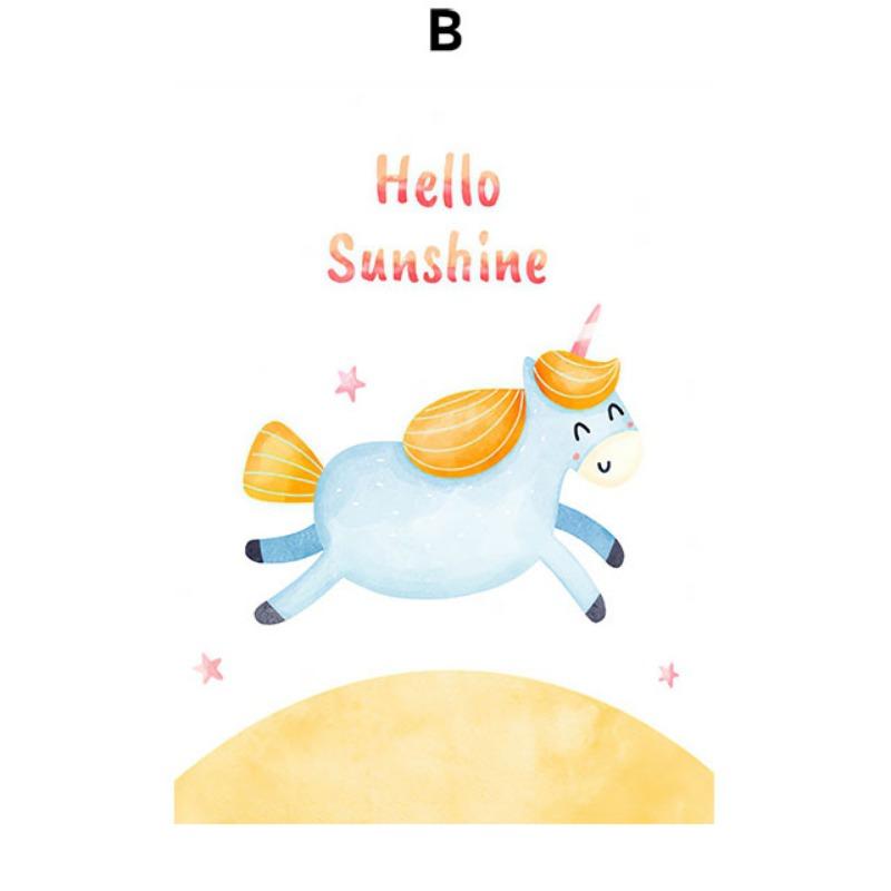 

Красочные единороги, радужные звезды, цитаты, настенное искусство для детской комнаты, холст, картины, скандинавские постеры и принты, картины, декор детской комнаты 21cm×30cm NoFrame