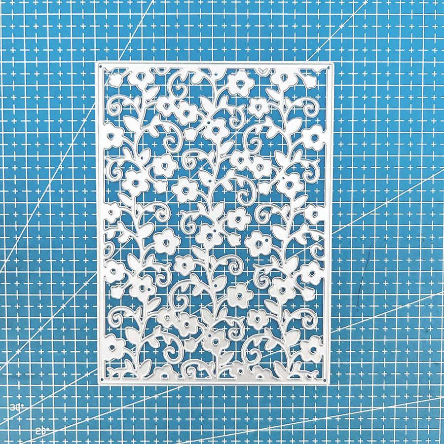 

Фон из цветов Рамка Металлические режущие штампы Для DIY Скрапбукинга Альбом Бумажные Карты Декоративные Поделки Тиснение Высечки dies серебряный