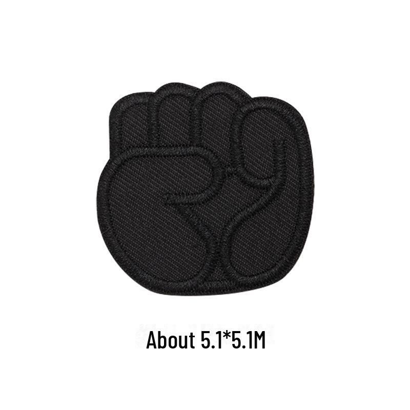 Black Self-Adhesive Embroidery Patch for DIY Clothes Repair and Decoration
