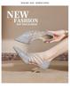 2025 Champagne Rhinestone Stiletto Heels: Elegant Pointed Toe Bridal Shoes