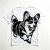 Men's Crew Neck 3D Print T-Shirt, Cute Corgi Dog Graphic Casual Short Sleeve Tee