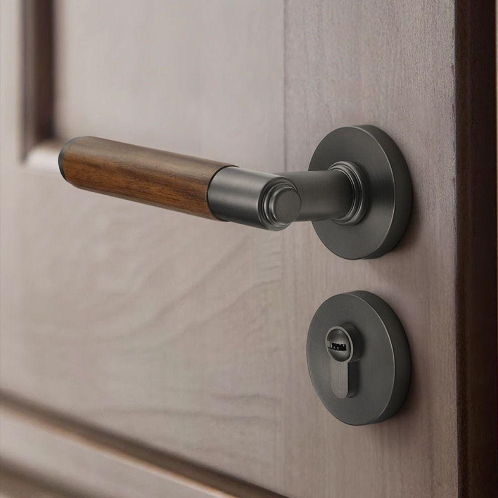 Wood Grain Magnetic Lock Magnetic Doors Handle Safety Feature Door Lock  Indoor Door