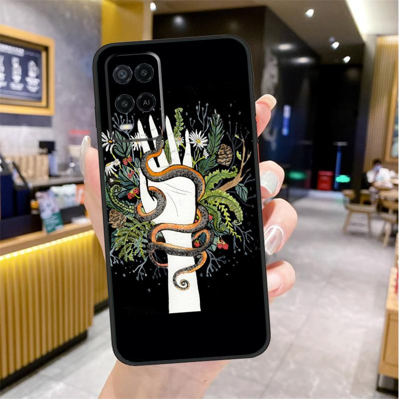Hand Snake Case For Oppo A80 A40 A60 A18 A38 A58 A78 A98 A96 A76 A16 A94 A74 A54 A15 A17 A57 A77 A5 Pro