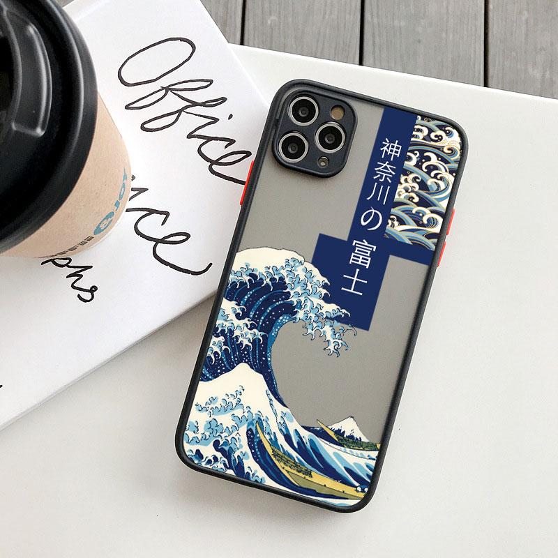 

Fashion Japan The Great Wave Of Kanagawa Phone Case For iPhone XS X XR 13 12 Mini 17 11 14 15 16 Pro Max Plus Cover Art Fundas iphone 17