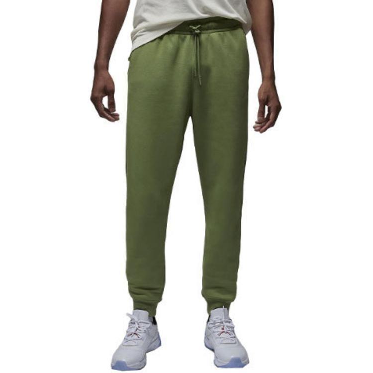 Jordan ESSENTIALS Knitted Sweatpants Men's Light Olive Moderate Cuffed Pants FJ7779-340