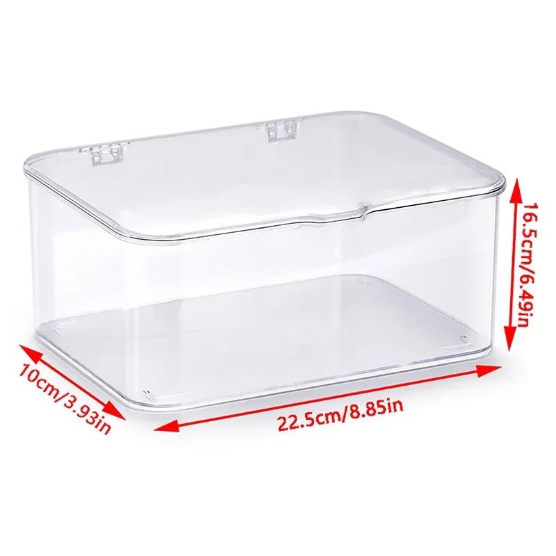 Hot Acrylic Phone Case Holder Sundries Storage Basket Ins Transparent Phone Case Organizer Storage Box with Cover Home Desktop