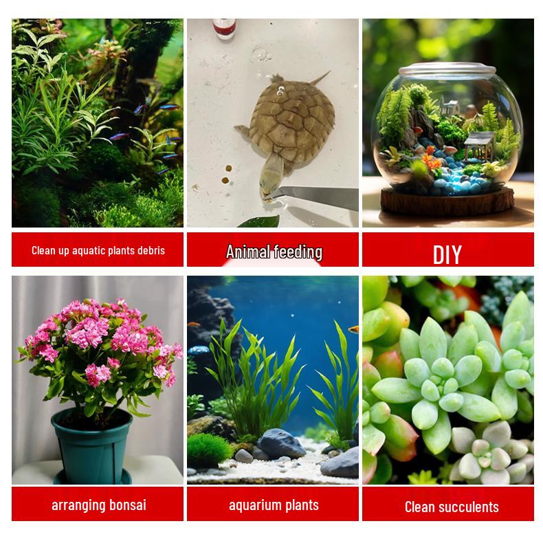 Extra Long Stainless Steel Tweezers for Aquatic Plants and Turtle Feeding