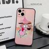 Cartoon Courage The Cowardly Dog-G For iPhone 13,17,11,12,16,14,15,Plus,Pro Max Soft Silicone Black Phone Case