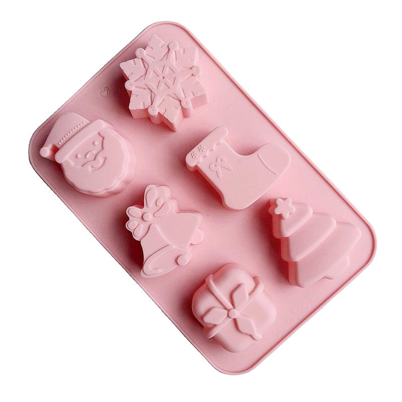 

1 набор Формы силиконовые Снеговик Рождественская елка Рождество Формы для мыла ручной работы Форма для печенья и торта на Новый год Инструмент для DIY Принадлежность для праздничной вечеринки