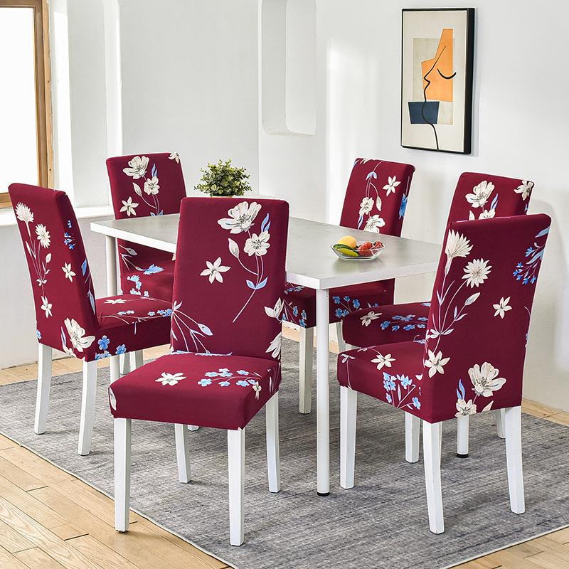 Dining Room Chair Slipcover Stretch Dining Chair Cover Parsons Seat Cover Stretch Chair Cover For Dining Room Kitchen 1/2/4/6Pcs