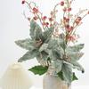 33cm Simulated Christmas Flower Handmade Christmas Tree Decorations  New Year Gift