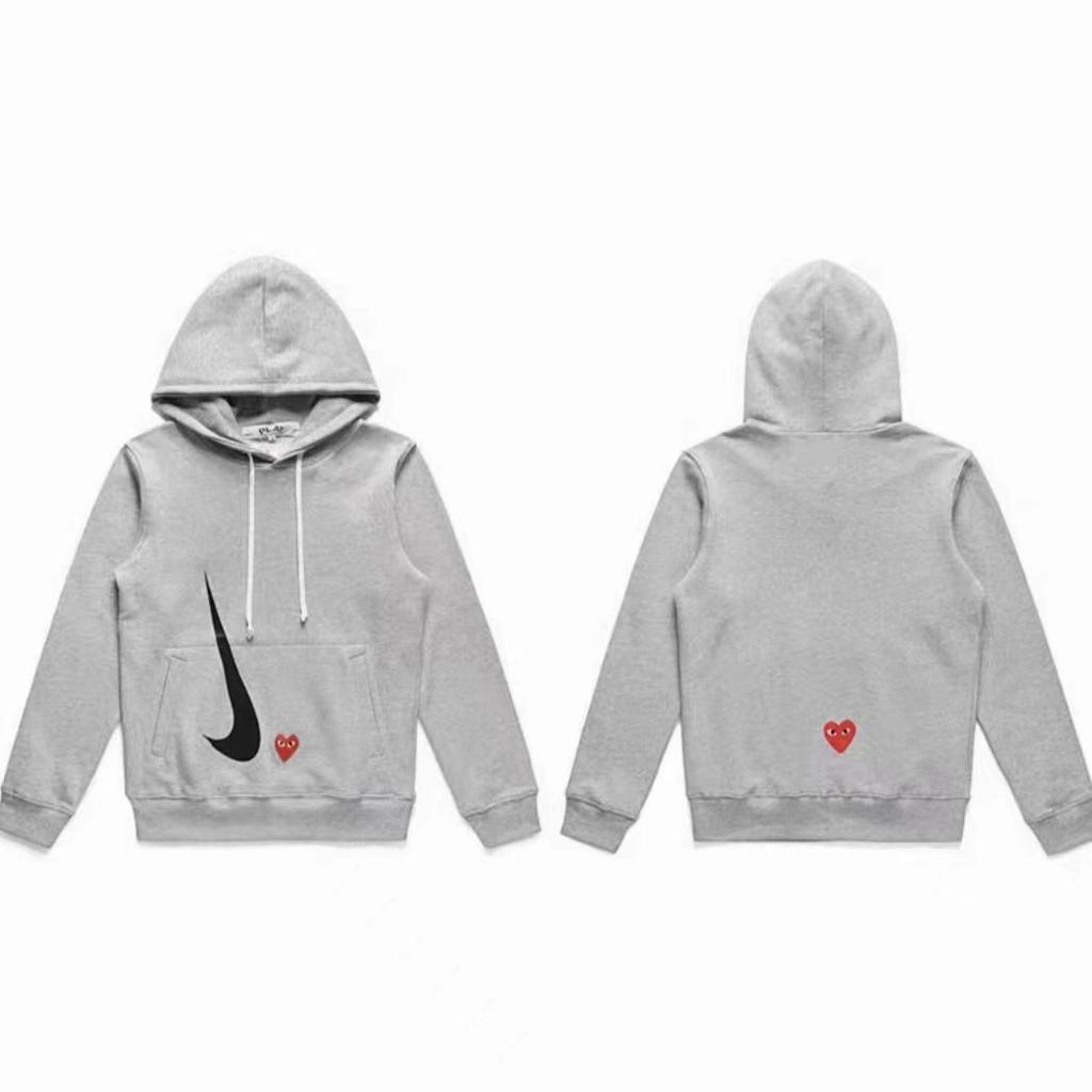 Chuan Jiu 2024 A/W Couple's Heart Hoodie Pullover with Stand Collar & Zipper