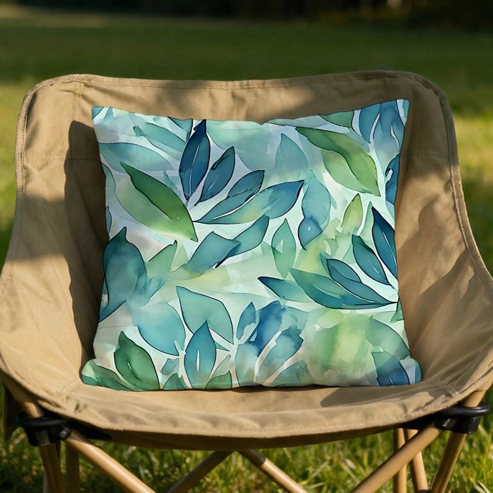 Lush Leaves Cushion Cover Soft Reversible  Durable Pillow Cover  MultiScene Use for Home  Car Daily Comfort
