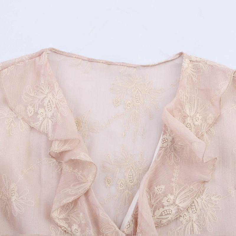 Kaslead New Arrival Women's Clothing Fashion Style Fashion Laminated Decoration Embroider Tops 3105872 942