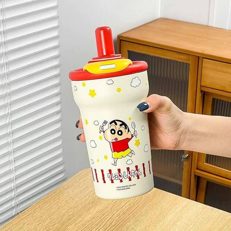 

Термокружка Crayon Shinchan с ручкой и соломинкой для детей и подростков