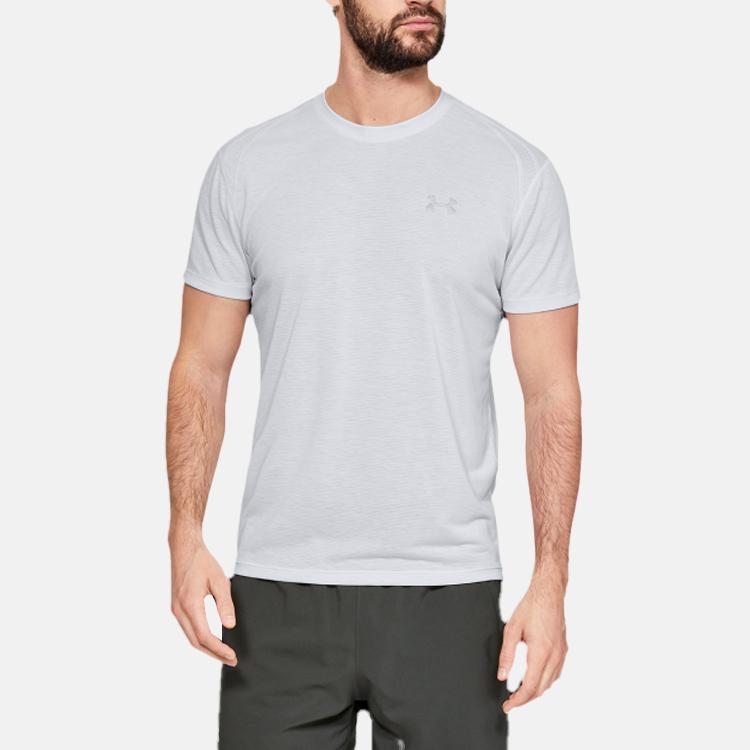 Under Armour Running Straight Cut T-Shirt Men Tops Halo-Gray 1326579-014
