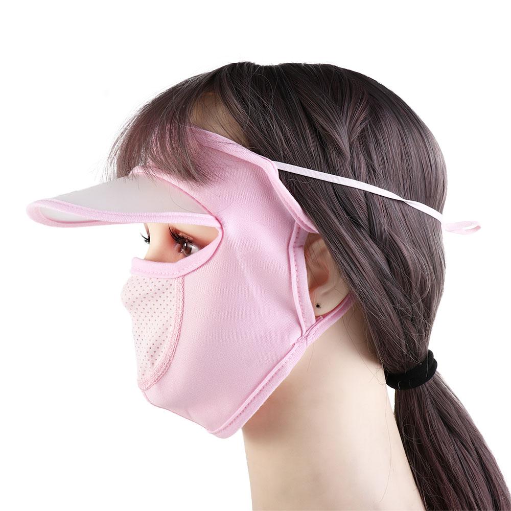 Eye protection With Brim Face Gini Mask Womne Sun Hats Driving Face Mask Summer Sunscreen Mask