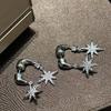 A Pair of Two-wear Zircon Star Earrings, Elegant and Fashionable, Unique Design, Simple and Versatile, High-end Earrings for Women