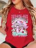 Dreamland Enjoy The Moment Printed TShirt Womens Basics Soft T Shirts Loose ONeck Short Sleeve Tops Summer Comfortable Clothes