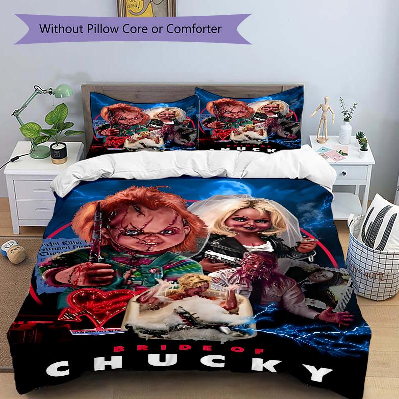 Chucky'S Return Print 3Pcs Bedding Setduvet Cover With 2 Bedropillowcase Home Birthday Gift
