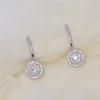 Hot-selling fully studded zircon women's earrings, elegant European and American INS trendy earrings, light luxury jewelry