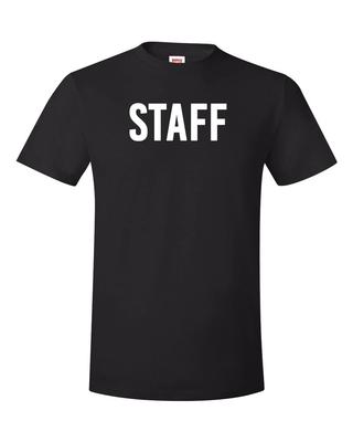 T-shirt in Cotone con Stampa Grafica STAFF per Eventi o Business - Stampe Fronte e Retro