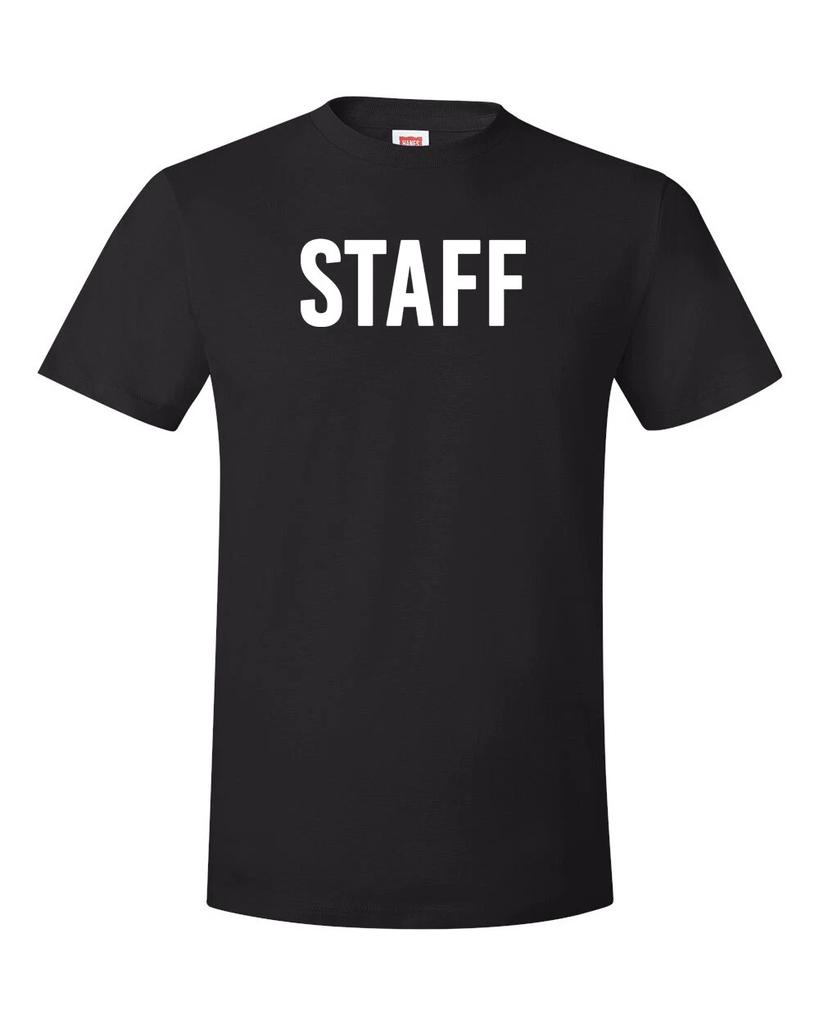 T-shirt in Cotone con Stampa Grafica STAFF per Eventi o Business - Stampe Fronte e Retro