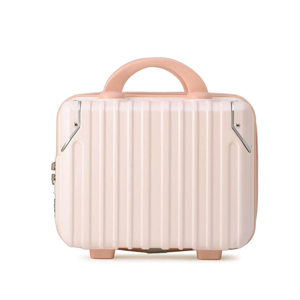 14" Portable Makeup Suitcase - Solid Color, Mini Storage, Event Souvenir, Small Boarding Password Case
