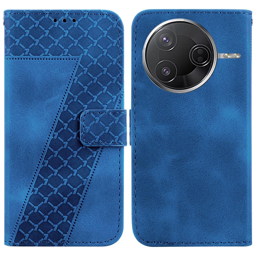 Dla Xiaomi Poco F7 Pro 5G/Poco F7 Ultra 5G/Redmi K80 Pro 5G/K80 5G Etui z podstawką Wzór odcisku w kształcie 7 Skórzane etui na telefon