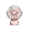 Portable Rechargeable Silent Night Light Mini Clip-on Fan for Desk, Dorm, Stroller, or Bed