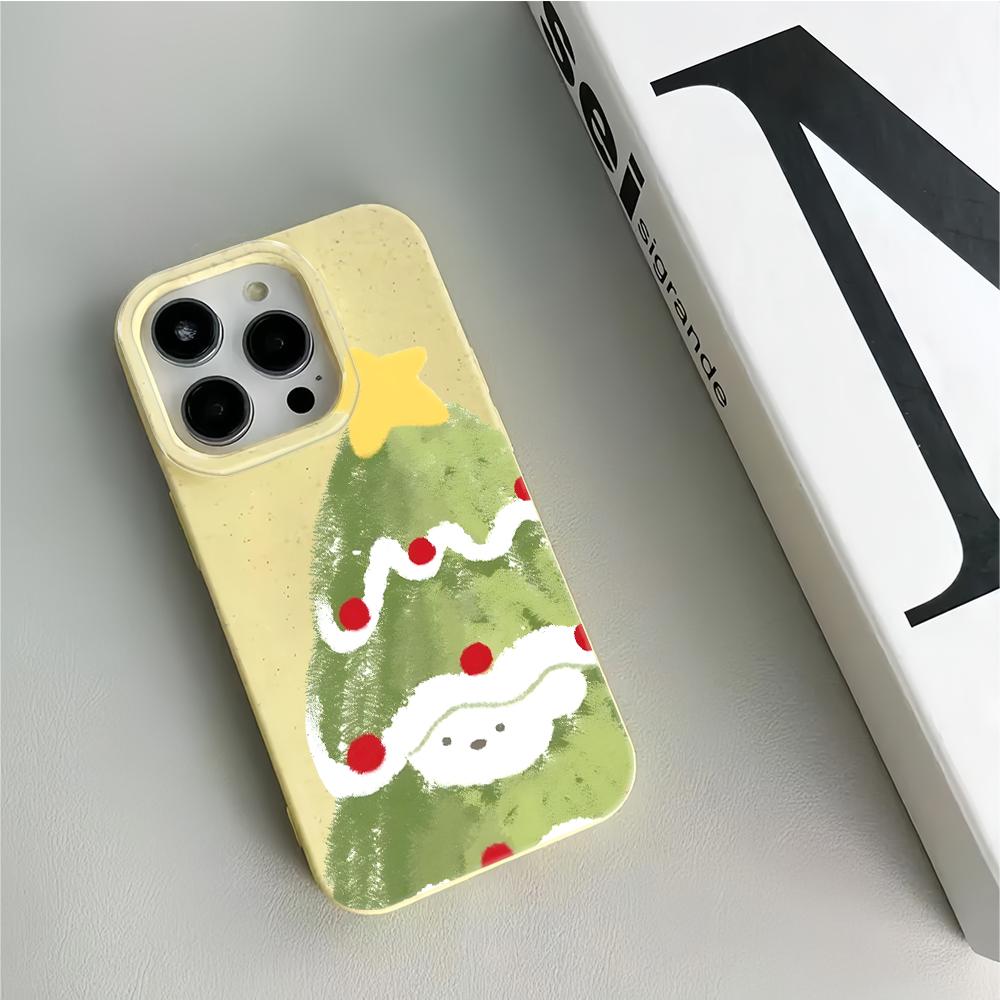 

Green Christmas Tree Phone Case For IPhone 16 15 Case For IPhone 11 13 12 14 Pro Max XR X Xs Max 7 8 Plus Cover Case Funda iphone 11 Pro