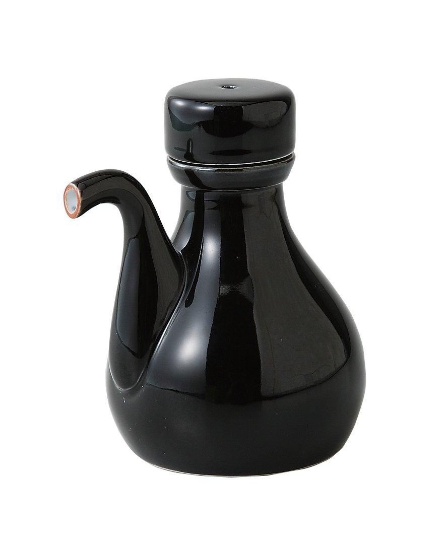 

Nishikai Toki Hasami Ware Cap Soy Sauce 71759 Dispenser, Black,