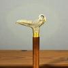 Handmade Wooden Walking Stick Cane With Brass Swan Handle 93.98 Cm Fathers Mothers Grandfather Grandmother Wedding Anniversary Gift