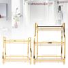 Spice Rack Organizer Iron Stable Strong Load Bearing Capacity White and Gold Bathroom Storage Shelf Easy To Clean for Bedroom