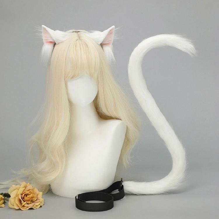 Halloween Cosplay Accessory Headband Furry Tail Cats Costume for Women Masquerade Christmas Halloween Role Play