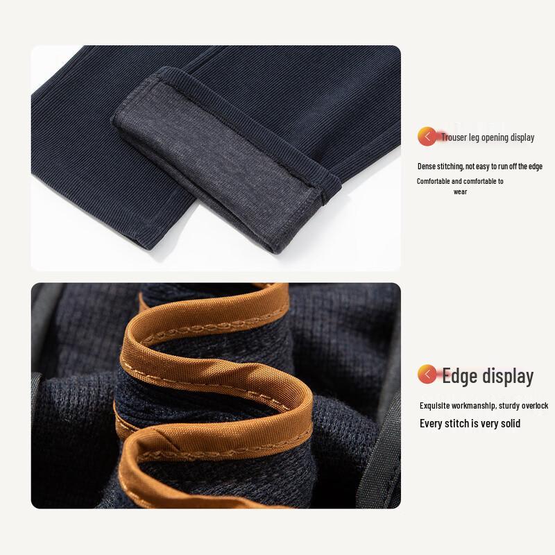 MONTAGUT Men's Wool Blend Corduroy Business Casual Pants