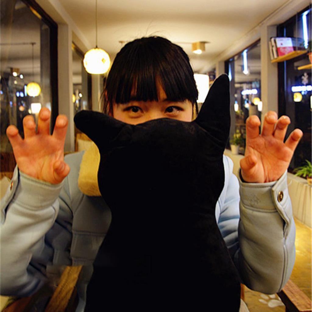 Söt katt Mjuk plysch rygg Shadow Toy Soffa Kudde Sittkudde Födelsedagspresent