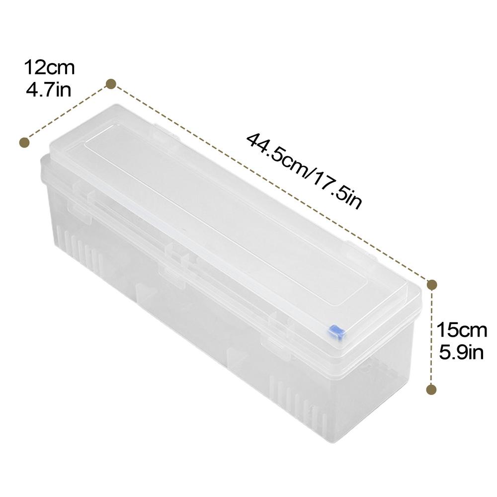 Sliding plastic wrap cutter with sliding cutter reusable plastic wrap dispenser for home kitchen cafe gadgets