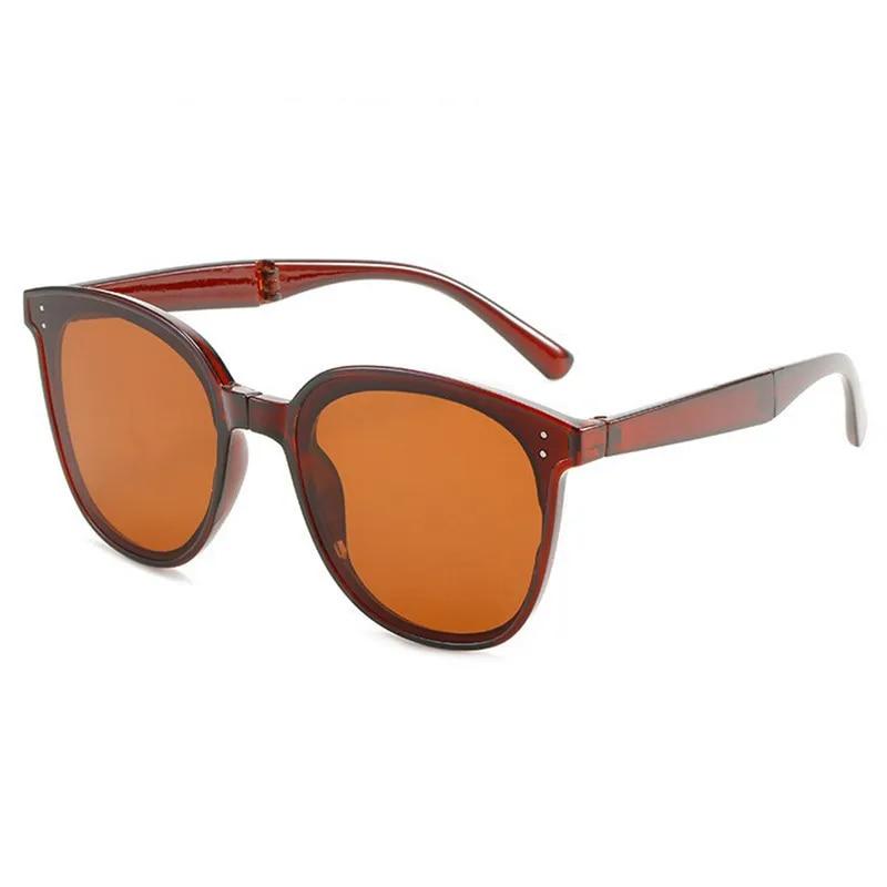 Fashion Classic Portable Foldable Sunglasses UV400 Summer Vintage Retro  Eyewear Women Lady Riding Eyeglasses Sun Shade
