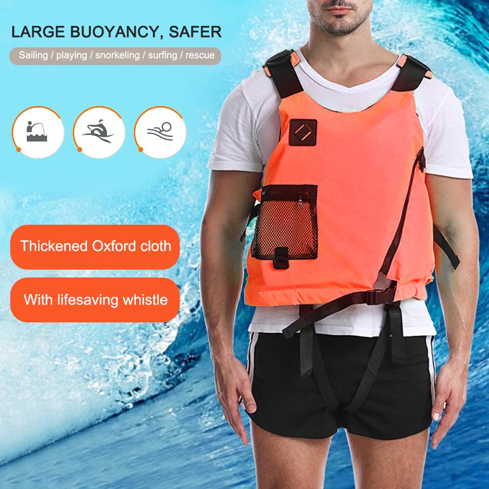 Professional Outdoor Adult Life Jacket Vest Oblique Zipper Safety Protective Wear for Swimming Snorkeling Sailing