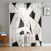 Marble Nordic Style Tulle Sheer Curtains for Living Room Decoration Window Curtain for Bedroom Kitchen Voile Organza Drapes